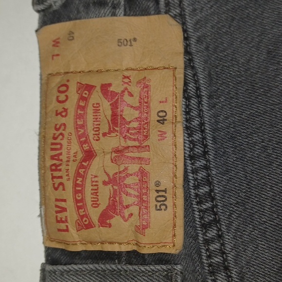 Levi's 501 Original Button-Fly Shorts Size-40  Black NWT - Picture 3 of 6